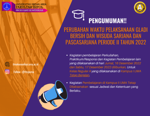 Perubahan Waktu Pelaksanaan Gladi Bersih Dan Wisuda Sarjana Dan ...