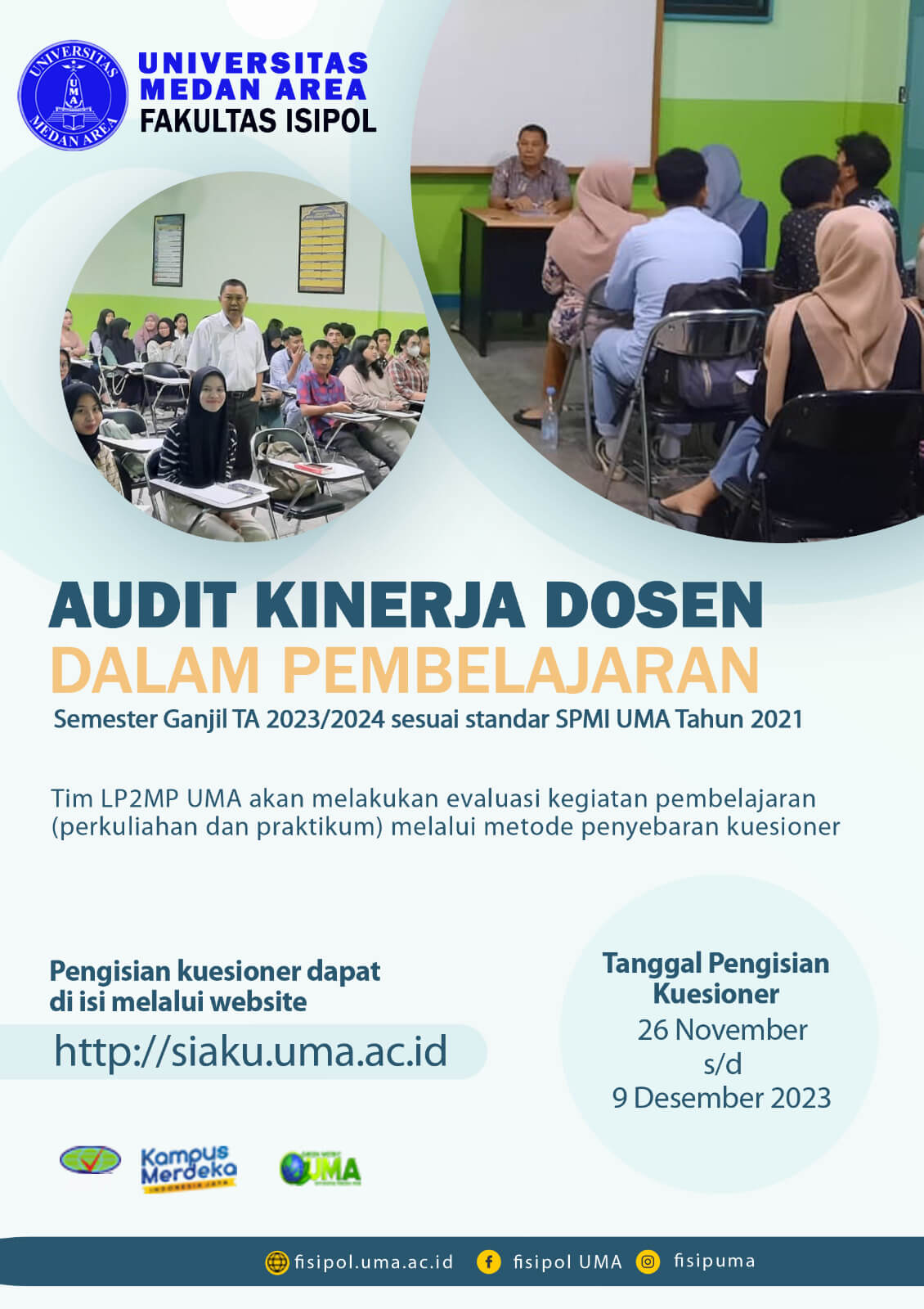 AUDIT KINERJA DOSEN DALAM PEMBELAJARAN 2023/2024 - Ilmu Komunikasi ...